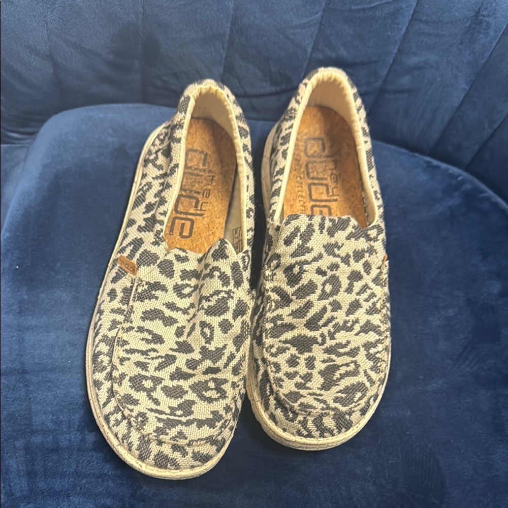 Hey Dude Leopard Print Slip-On Shoes